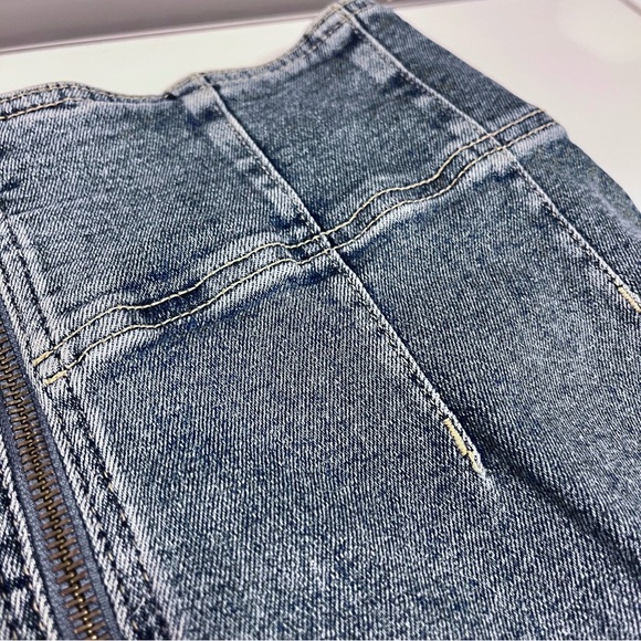 We The Free | Free People Denim Indigo Blue Virgo Mini Skirt Size 30 - Picture 8 of 13